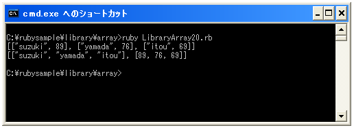 ネストされた配列を行列とみなして行と列を入れ替える